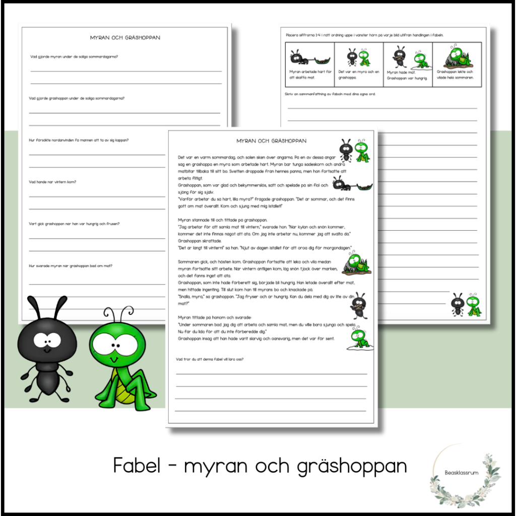 Fabel – myran och gräshoppan