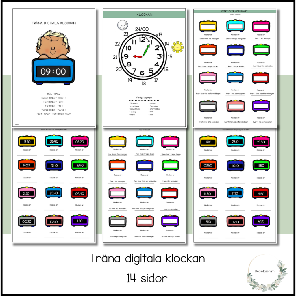 Träna digitala klockan