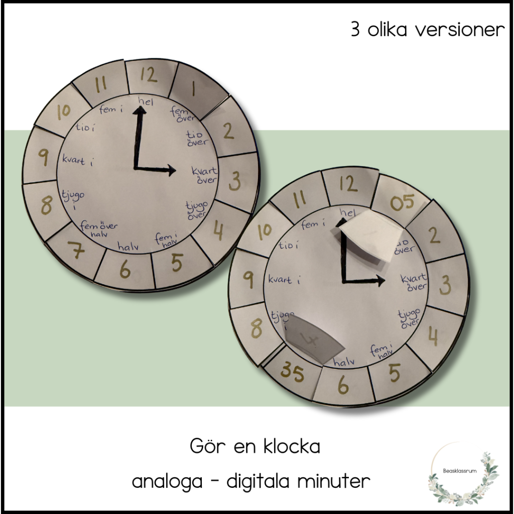 Gör en klocka med minuter