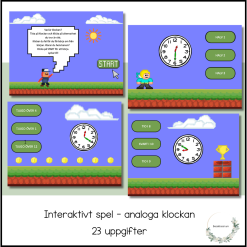 Interaktivt spel - analoga klockan