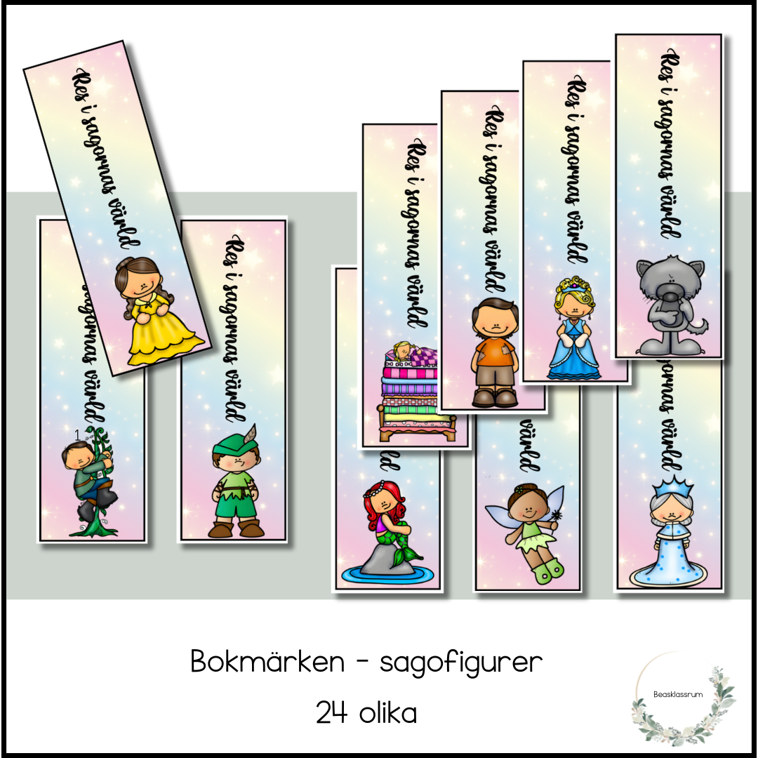 Bokmärke sagofigurer