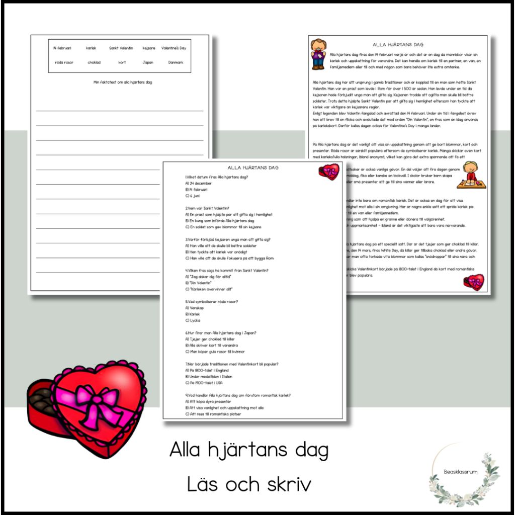 Alla hjärtans dag – läs och skriv