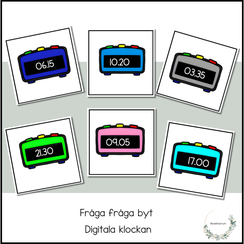 Fråga fråga byt – digitala klockan