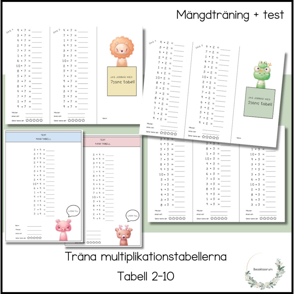 Träna multiplikationstabellerna