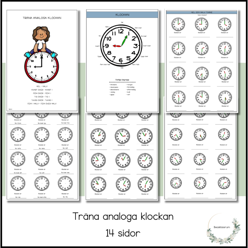 Träna analoga klockan