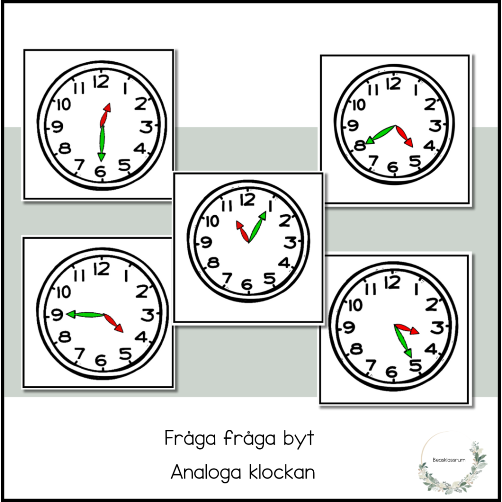 Fråga fråga byt – analoga klockan