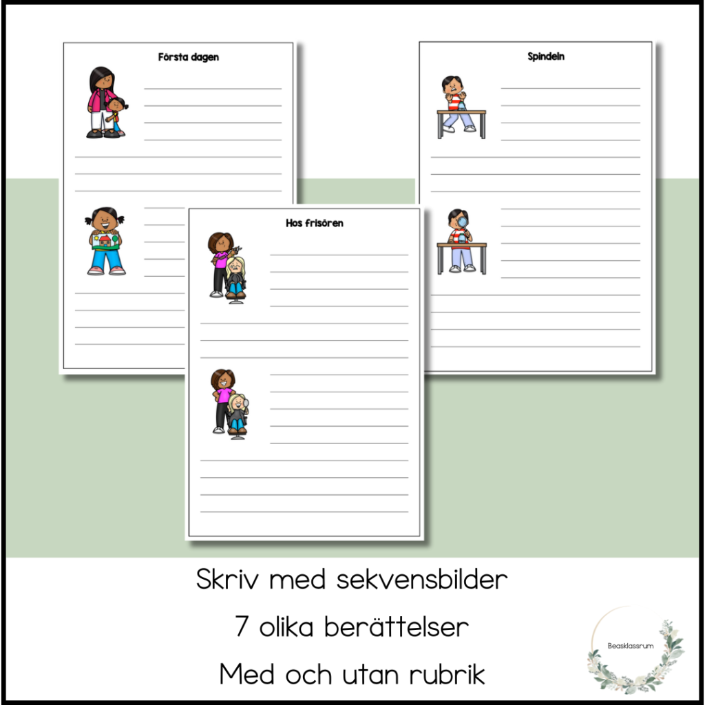 Skriv berättelse med sekvensbilder