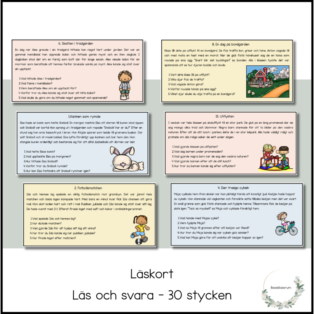 Läskort – 30 stycken