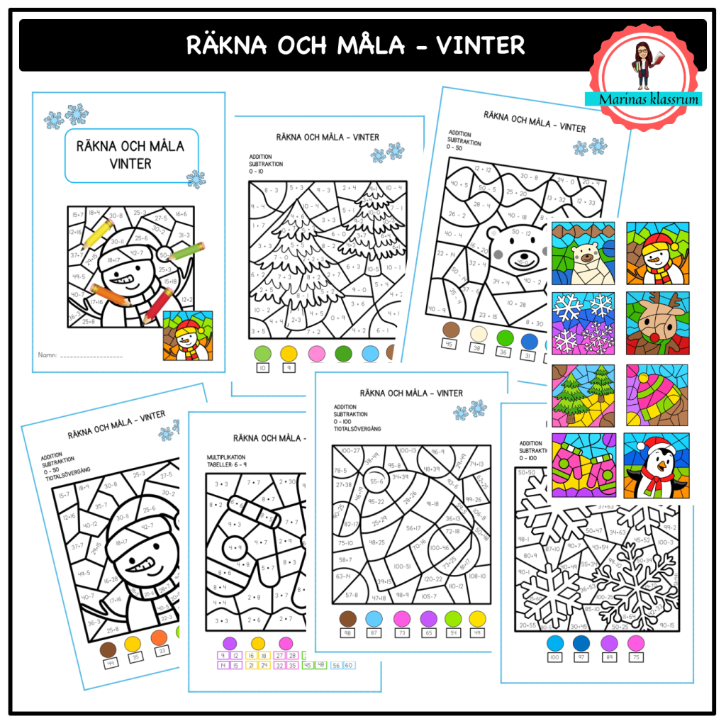 Räkna och måla – vintern