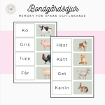 Bondgårdsdjur- Memory för språk och lärande - bild 1