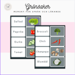 Grönsaker: Memory för språk och lärande - bild 2