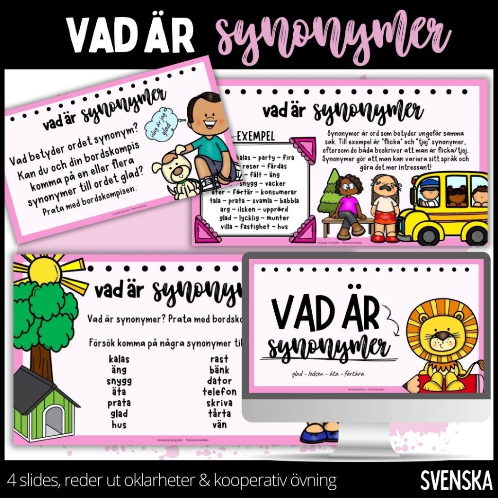 Synonymer – presentation