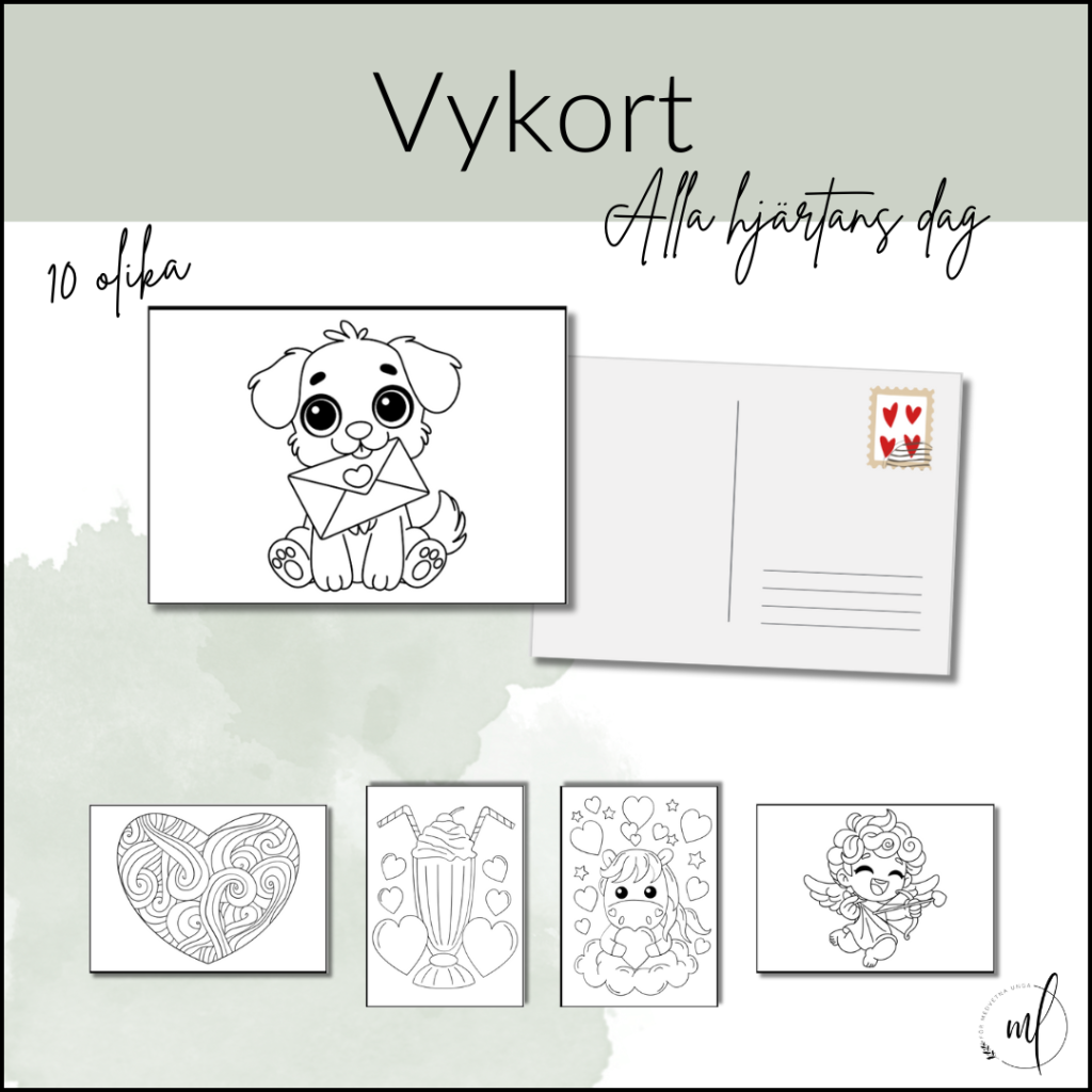 Vykort: Alla hjärtans dag