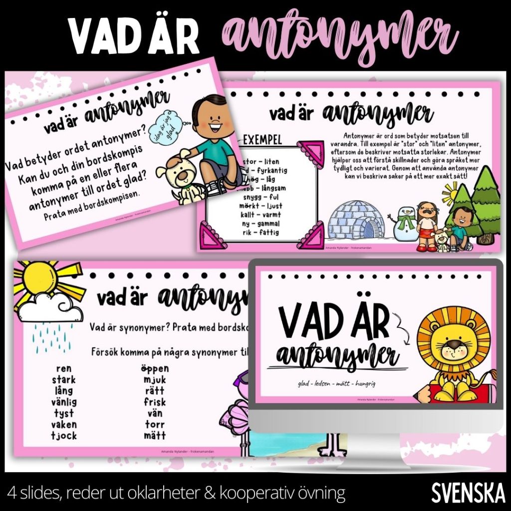 Antonymer – presentation