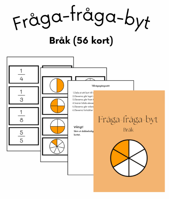 Fråga-fråga-byt (Bråk 56 kort)