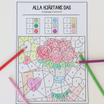 Färglägg med kod – alla hjärtans dag - bild 2