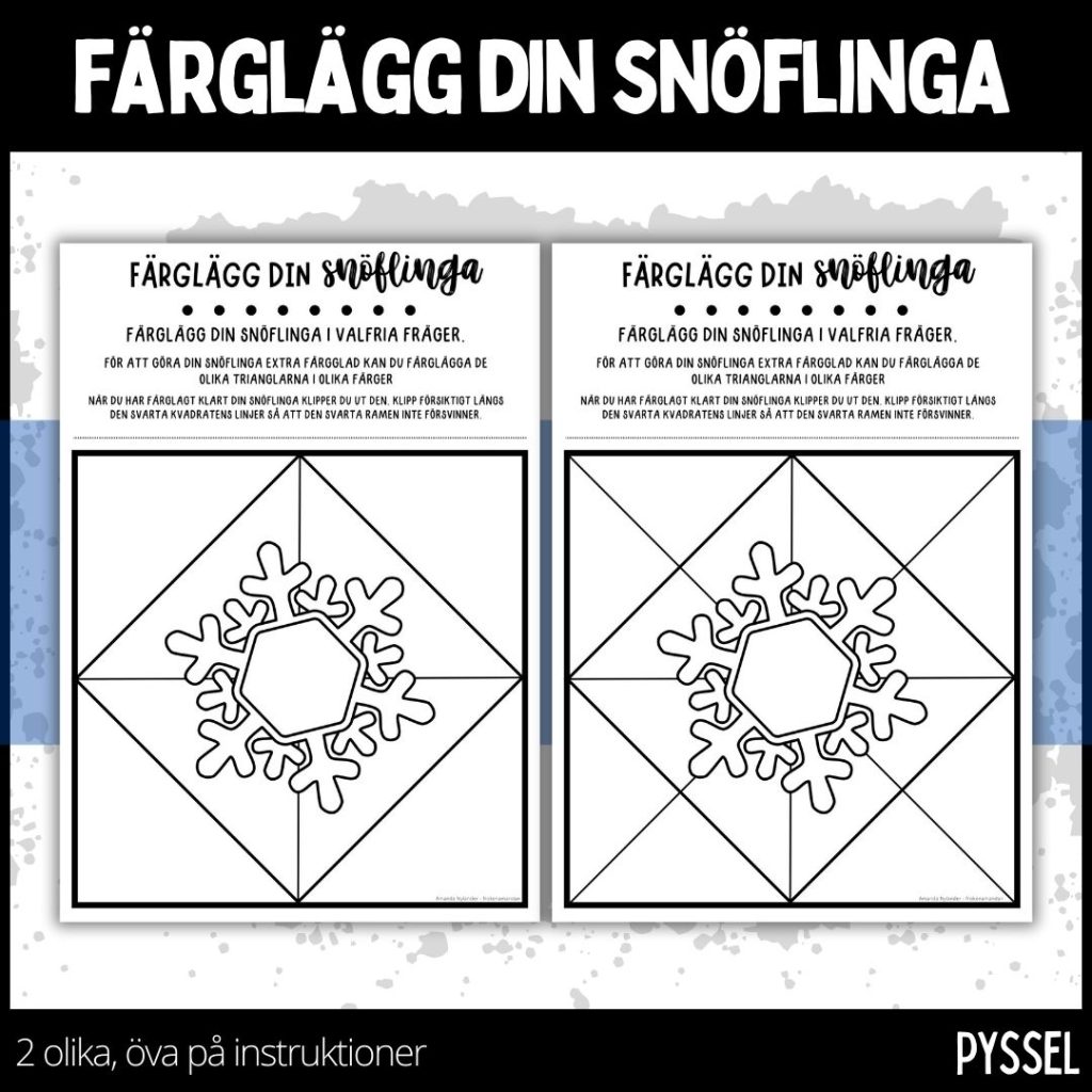 Färglägg din snöflinga