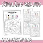 Färglägg med kod – alla hjärtans dag - bild 1
