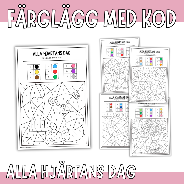 Färglägg med kod – alla hjärtans dag