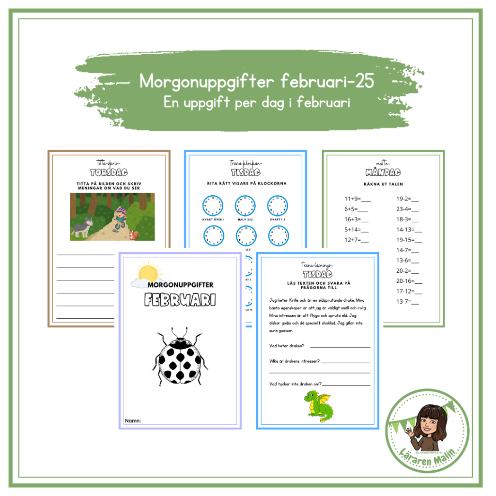 Morgonuppgifter februari