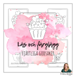 Läs och färglägg – Hjärtliga godsaker - bild 1