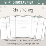 Skrivträning – Dinosaurier - bild 1