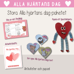 Alla hjärtans dag – Stort paket med pyssel och aktivitetshäfte - bild 1