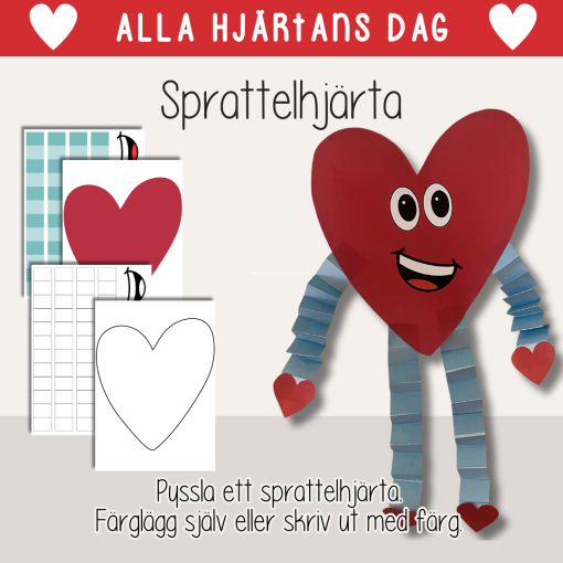 Alla hjärtans dag - Stort paket med pyssel och aktivitetshäfte
