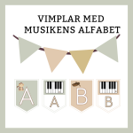 Vimplar med Musikens alfabet - bild 1