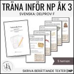 Träna inför NP / Nationella Prov i Svenska – Skriva berättande text (Åk 3) - bild 1