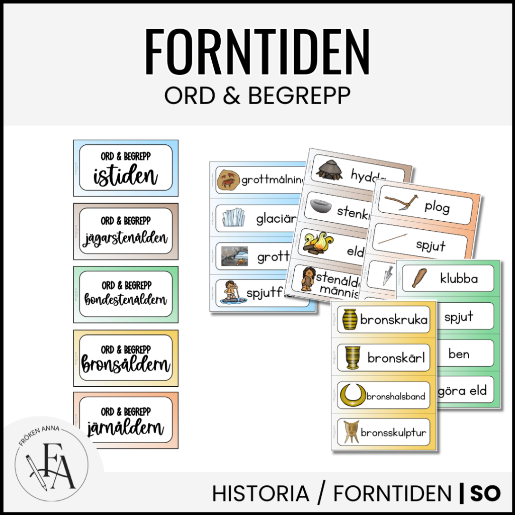 Bildstöd Forntiden – ord & begrepp (alla epoker)