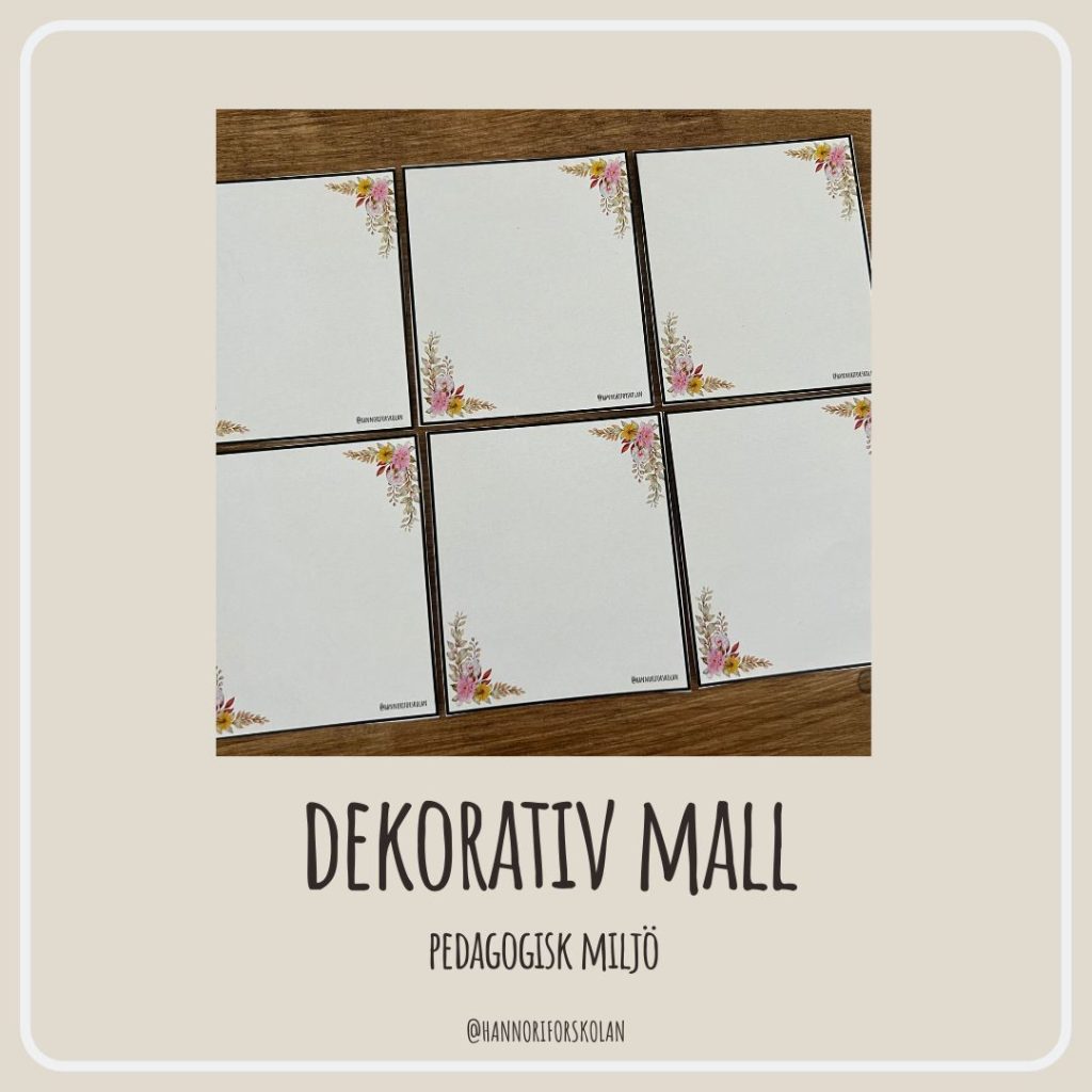 Dekorativ mall