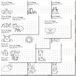 Vår – Vårtema – Rita av och färglägg - bild 2