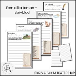 Träna inför NP / Nationella Prov i Svenska – Skriva faktatext (Åk 3)