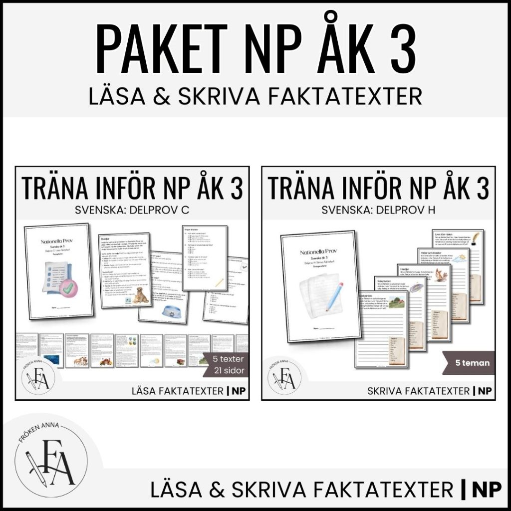 PAKET: Läsa & Skriva faktatext (NP Svenska åk 3)