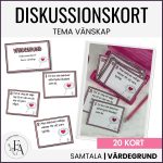 Värdegrundskort / Diskussionskort – tema vänskap - bild 1