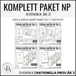 KOMPLETT PAKET: NP / Nationella Prov Svenska åk 3 - Läsa och Skriva