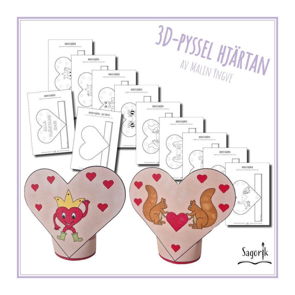 3D-pyssel Konfettihjärta
