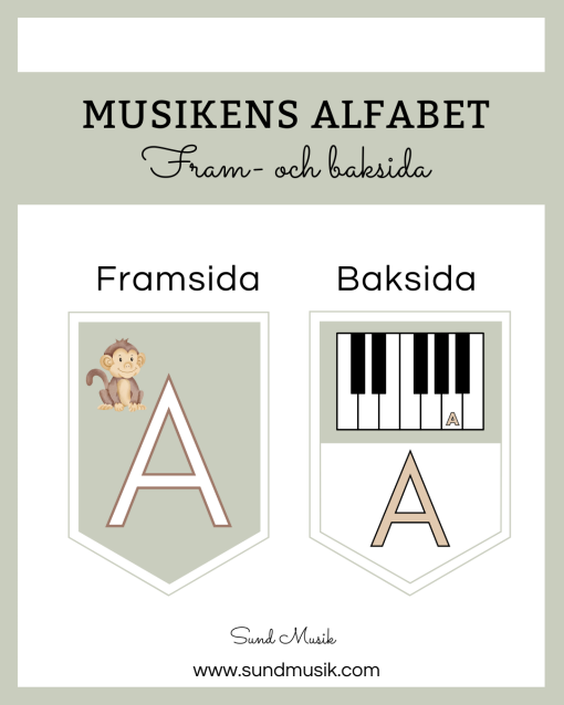 Vimplar med Musikens alfabet
