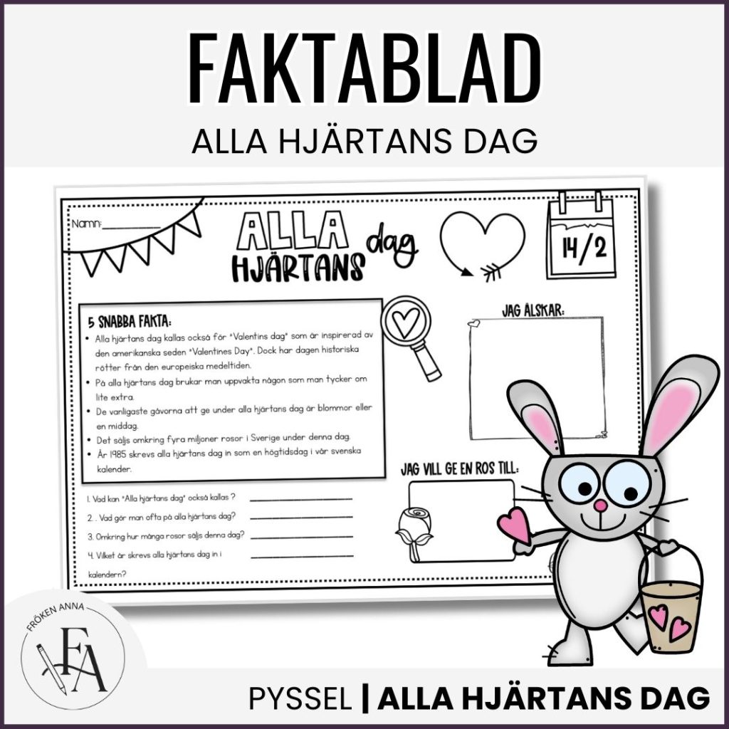 Faktablad: Alla hjärtans dag