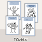 Arbetshäfte bokstäver och siffror – Tema Robotar och verktyg - bild 5