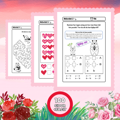 Hjärtliga Klurigheter 100 Matematiska utmaningar med Alla hjärtans dag-tema!