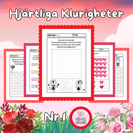 Hjärtliga Klurigheter Nr 1 – Matematiska utmaningar med Alla hjärtans dag-tema!