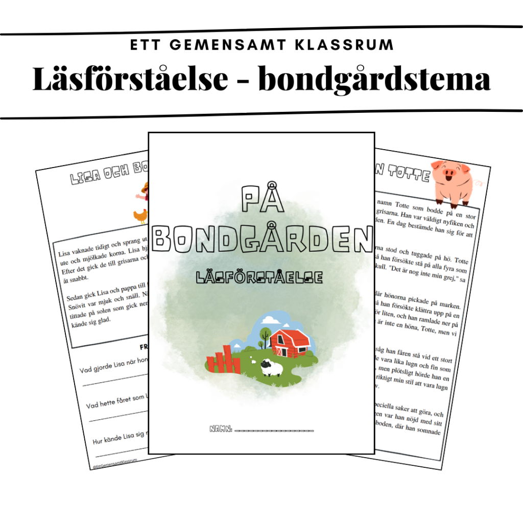 Läsförståelse – bondgårdstema