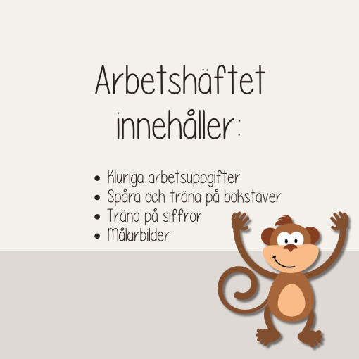 Arbetshäfte bokstäver och siffror - Tema Robotar och verktyg