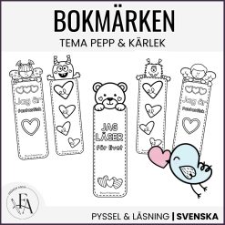 Hjärtliga bokmärken till alla hjärtans dag