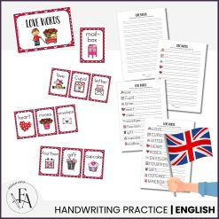 Love words (Ordkunskap, välskrivning, memory)