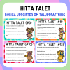 Hitta talet: Matematikuppgifter taluppfattning