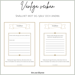 Vänliga veckan - snällhet mot sig själv och andra