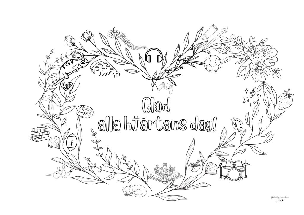 Alla hjärtans dag målarbild
